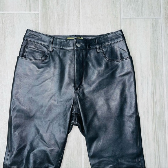 Gianni Bini  Black Genuine Leather Pants Size 2 - Picture 4 of 9